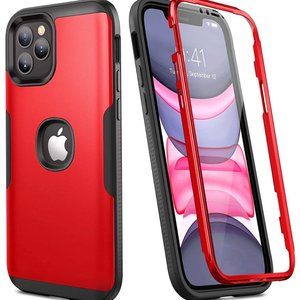 iPhone 12/12 Pro Full Body Case Red/Black